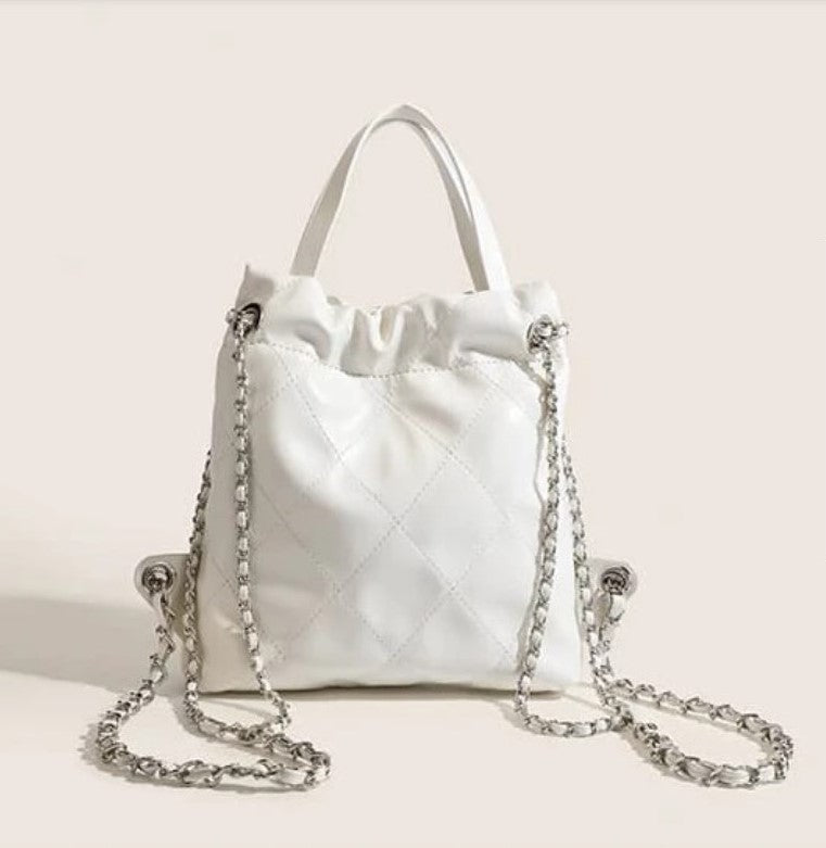 Handbag, WT0887 絎縫背包 PU 抽繩 優雅休閒, SD產品編號：11782361, 購物滿$600可享免運費, 發貨日期: 約21個工作天