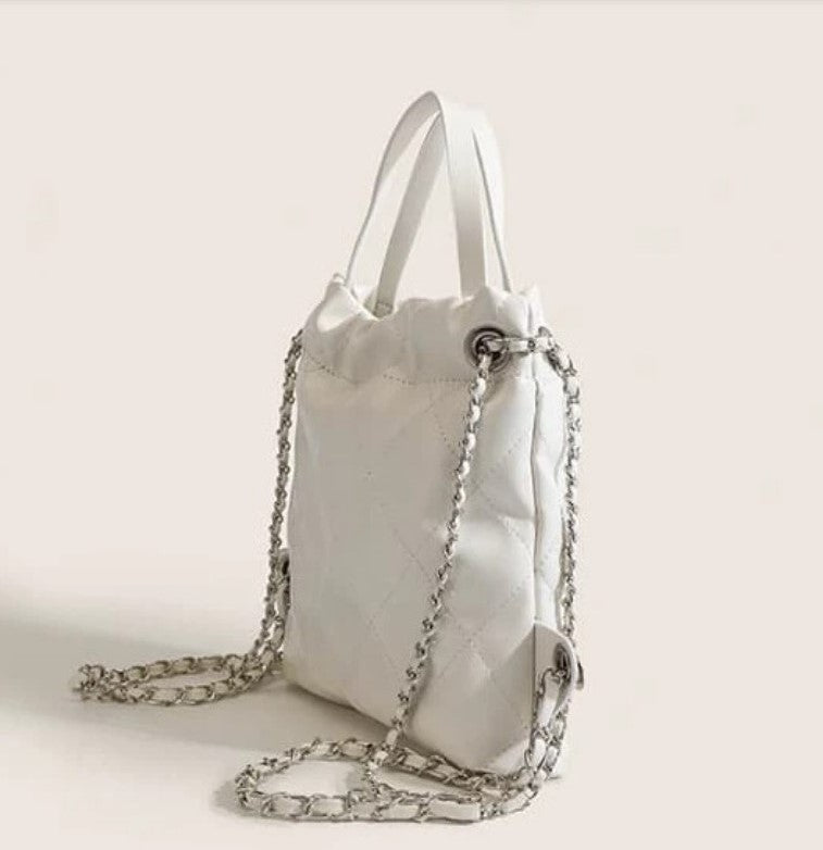 Handbag, WT0887 絎縫背包 PU 抽繩 優雅休閒, SD產品編號：11782361, 購物滿$600可享免運費, 發貨日期: 約21個工作天